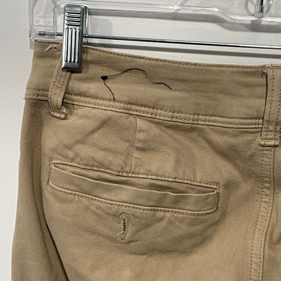 American Eagle Kick Boot Khaki Pants Tan Stretch Chino Womens Size 6 Regular - Picture 6 of 10